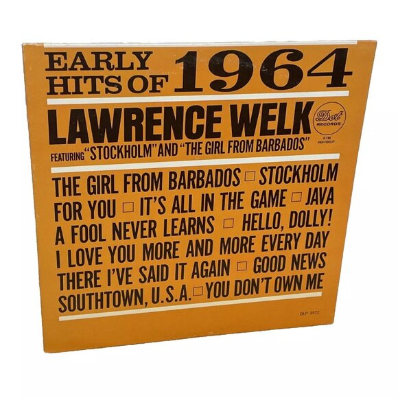 Lawrence Welk Early Hits Of 1964 (Vinyl, 1964) Dot DLP 3572 VG+ LP Record Album - Picture 1 of 9